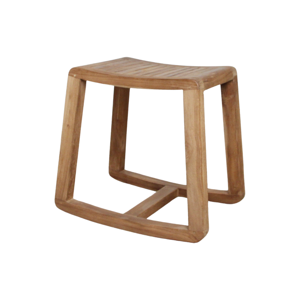 Teakhouten schommelkruk - 49x36x45 cm