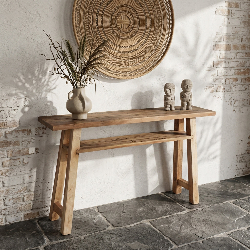 Farmwood wall table/sidetable large - FSC-recycled wood