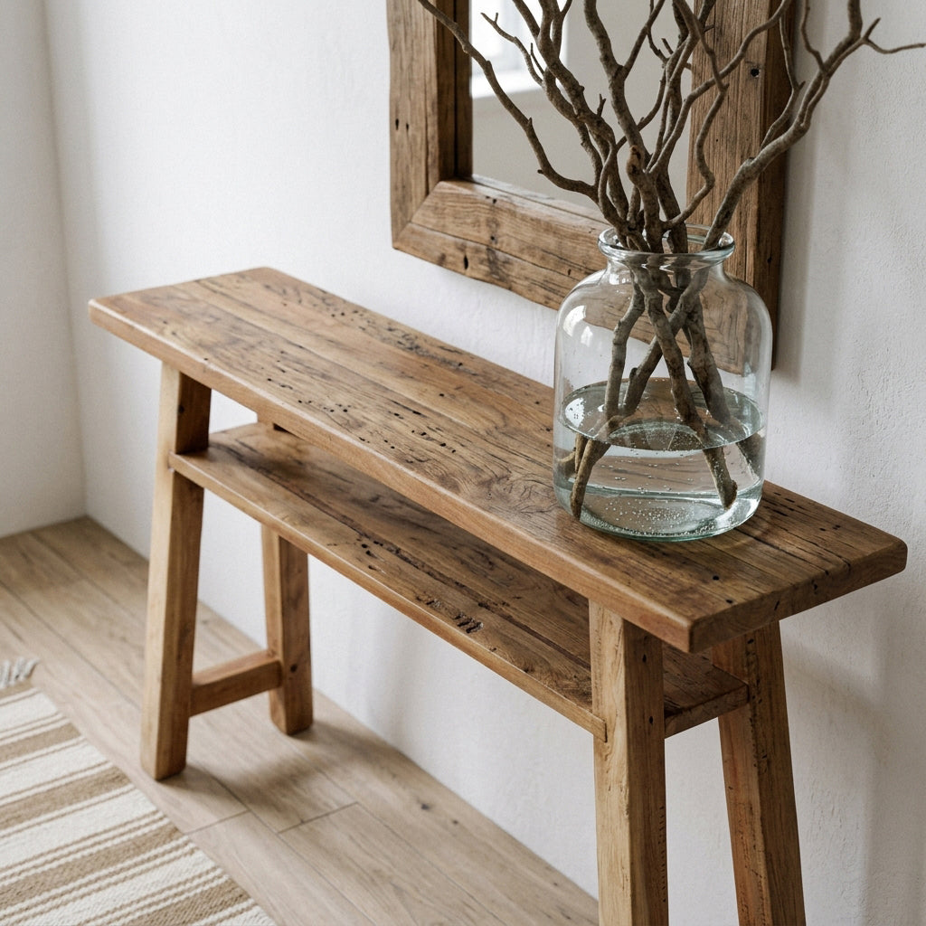 Farmwood wall table/sidetable large - FSC-recycled wood