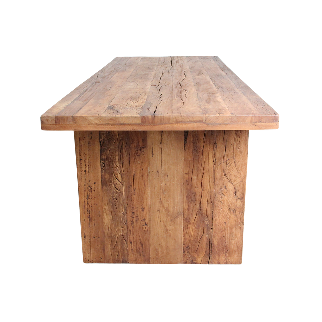 Farmwood Waterfall dining table - FSC-recycled wood - 240 cm