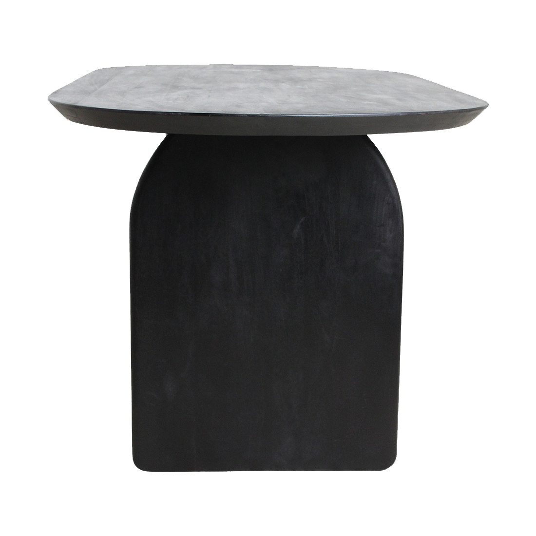 Bullnose eettafel zwart 180 cm - gesloten onderstel