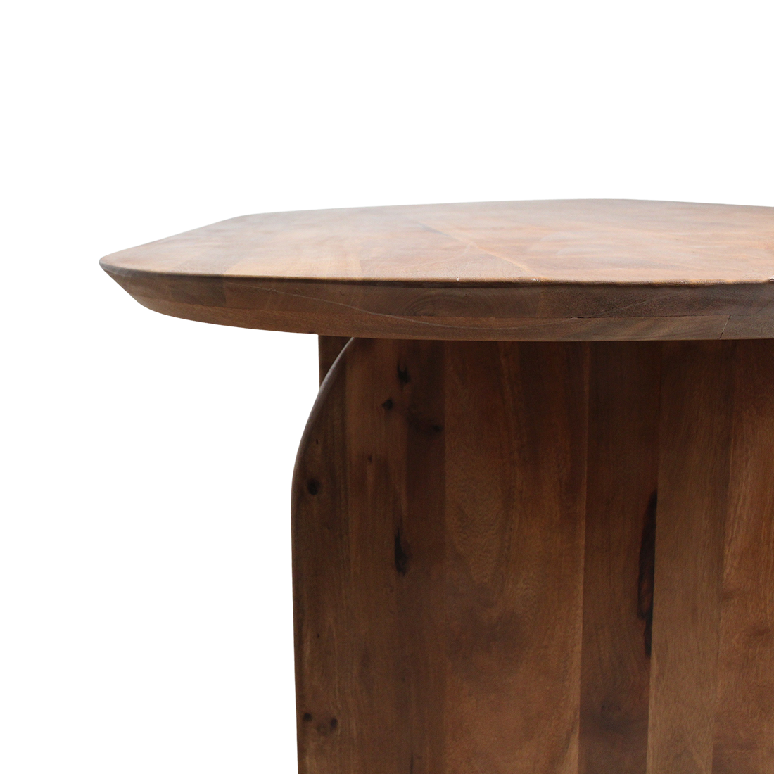 Bullnose dining table brown 240 cm - closed base