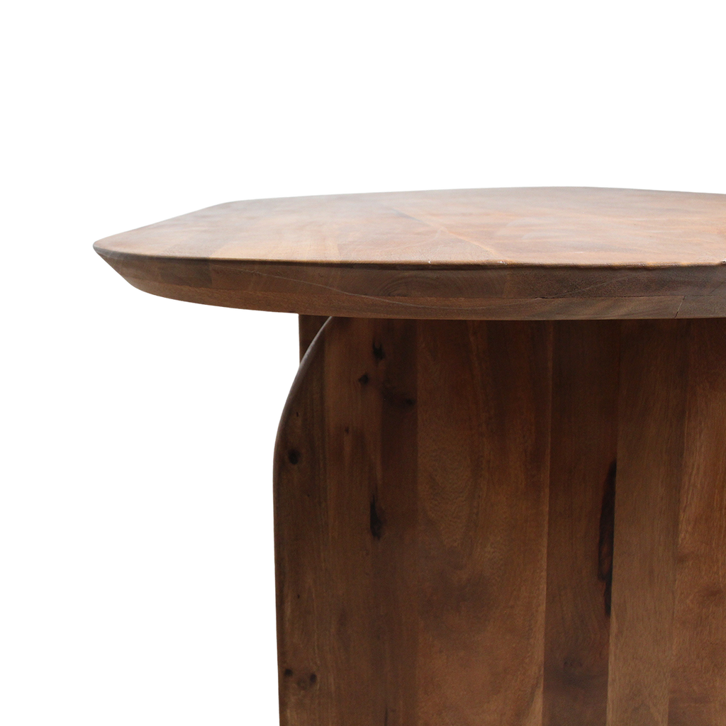 Bullnose dining table brown 240 cm - closed base
