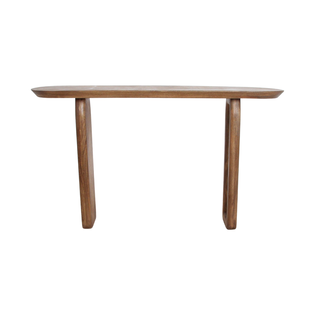 Bullnose mangohouten wandtafel bruin - 140x35x80 cm