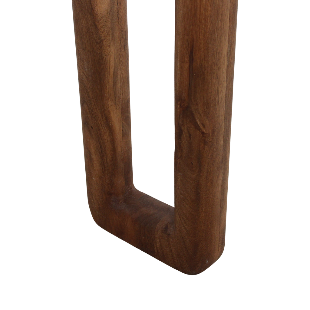 Bullnose mangohouten wandtafel bruin - 140x35x80 cm