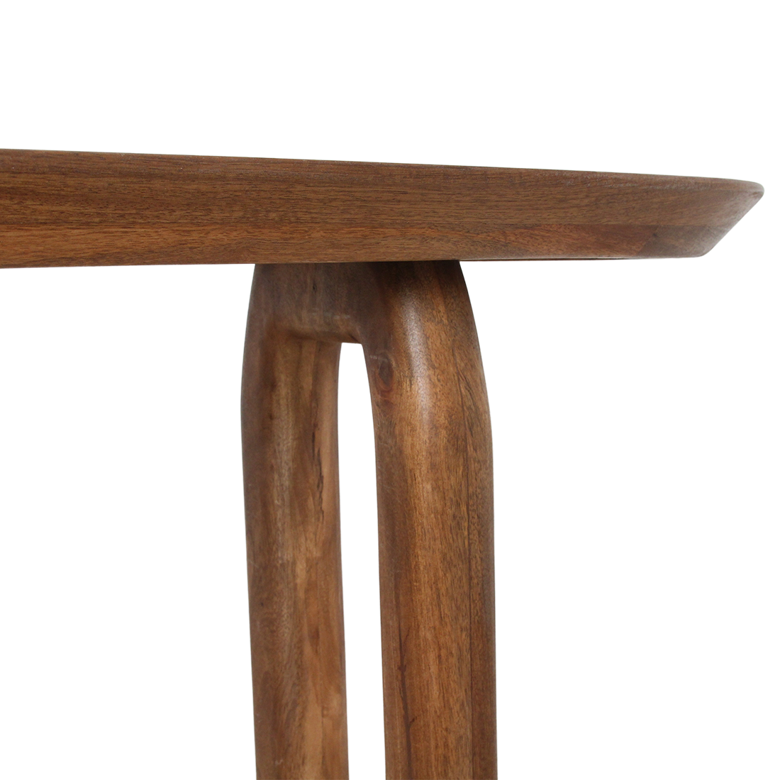 Bullnose mangohouten wandtafel bruin - 140x35x80 cm