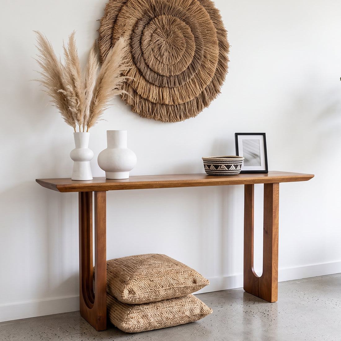 Bullnose Chamfered Mango Wood Console Table