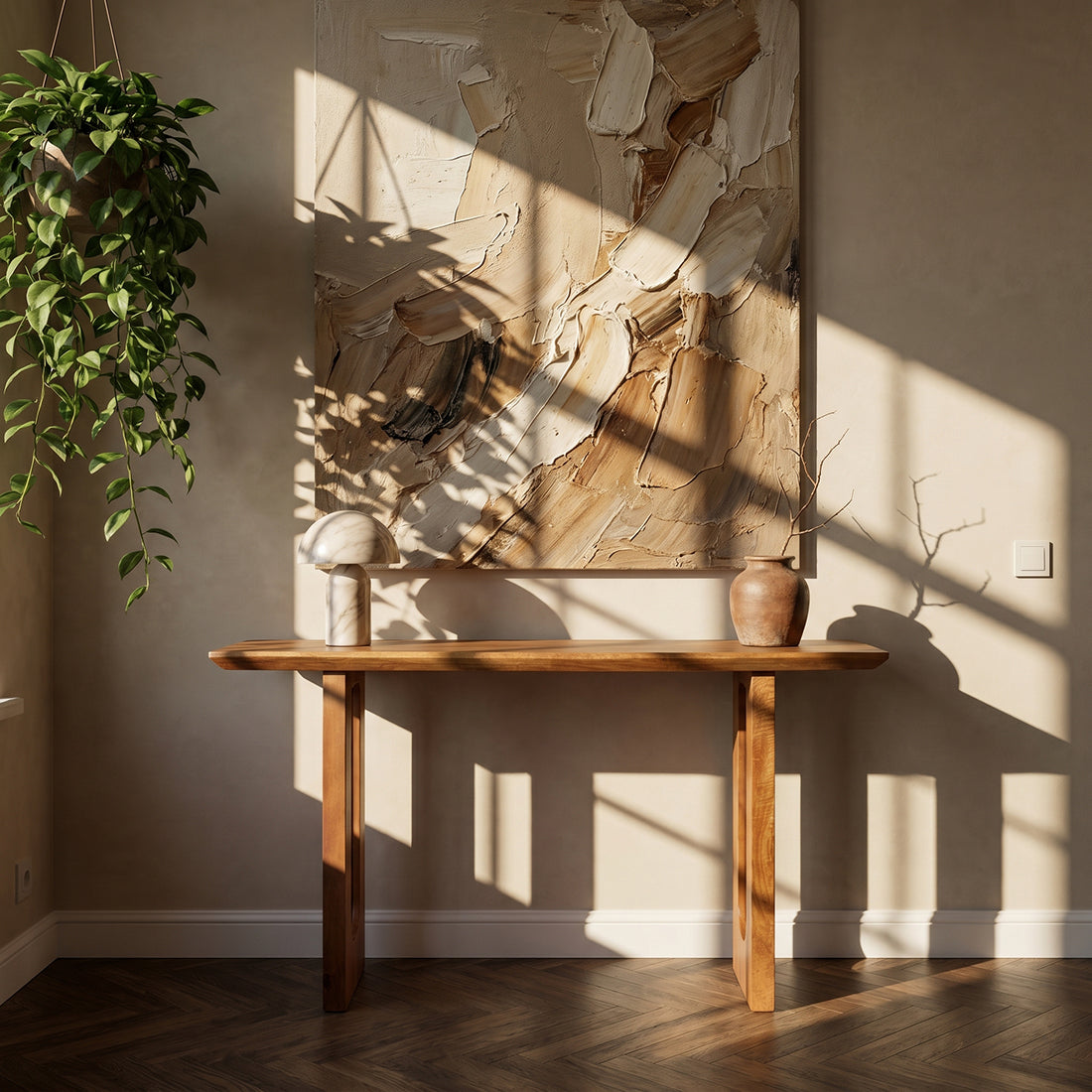 Bullnose Chamfered Wandtisch aus Mangoholz