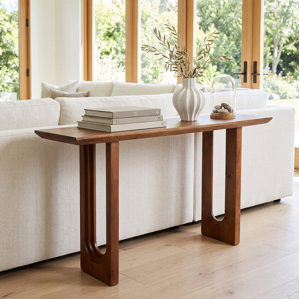 Bullnose Chamfered Wandtisch aus Mangoholz