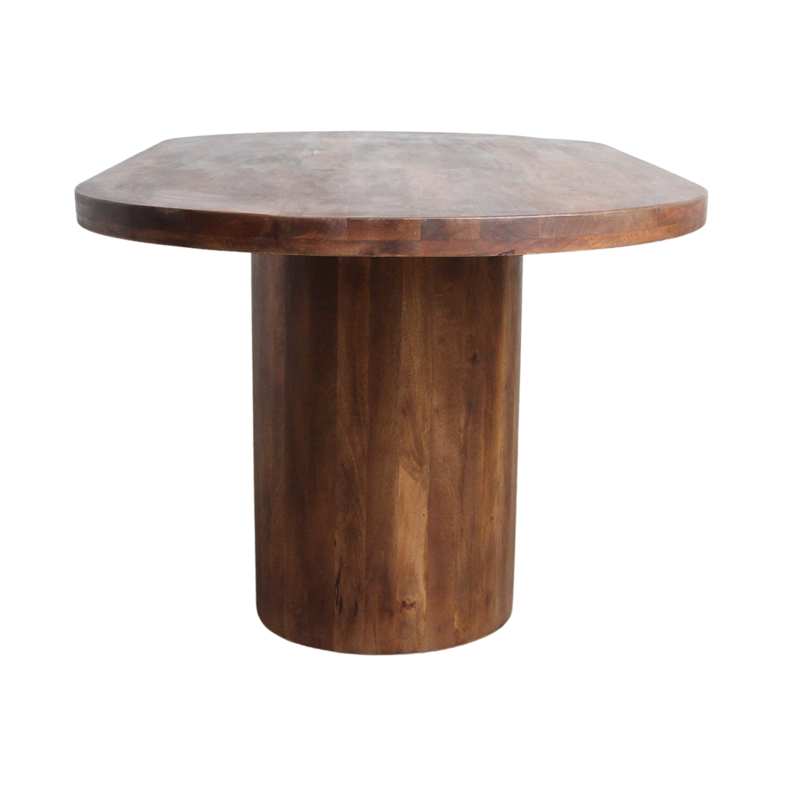 Bullnose Oblong Mango Wood Oval Dining Table - 240 cm