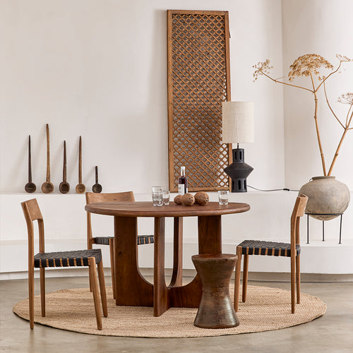 Bullnose Coliseo Round Mango Wood Dining Table - Ø 120 cm