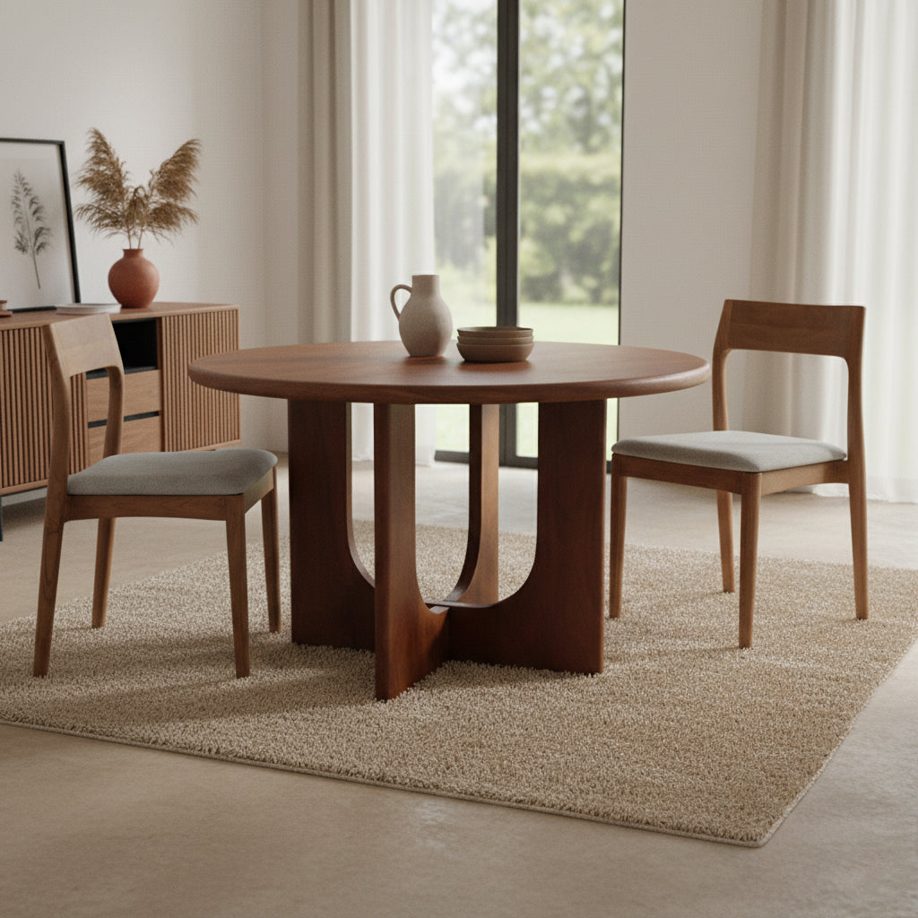 Bullnose Coliseo ronde mangohouten eettafel - Ø 120 cm