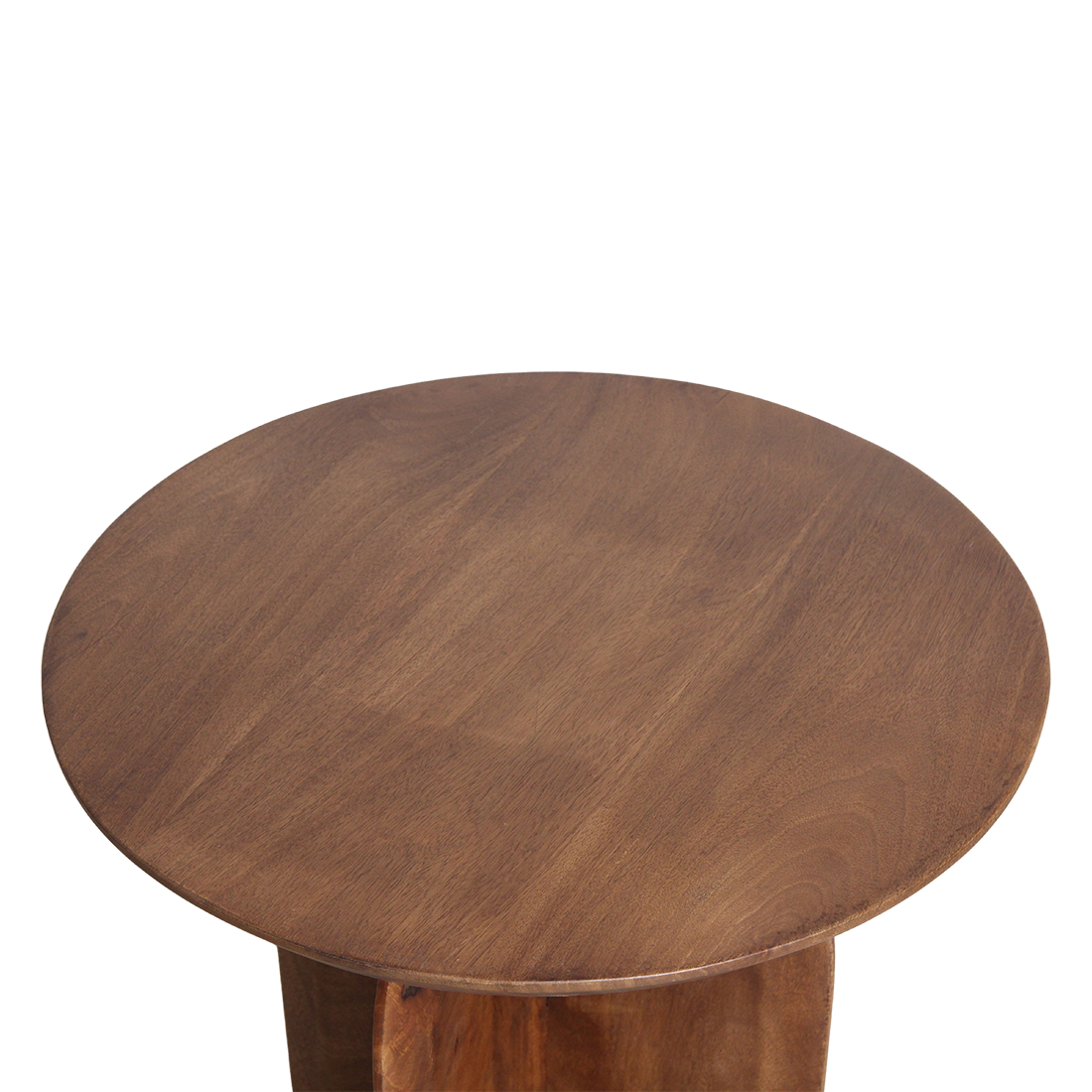 Bullnose Mango Wood Side Table Cross Ø 50 cm