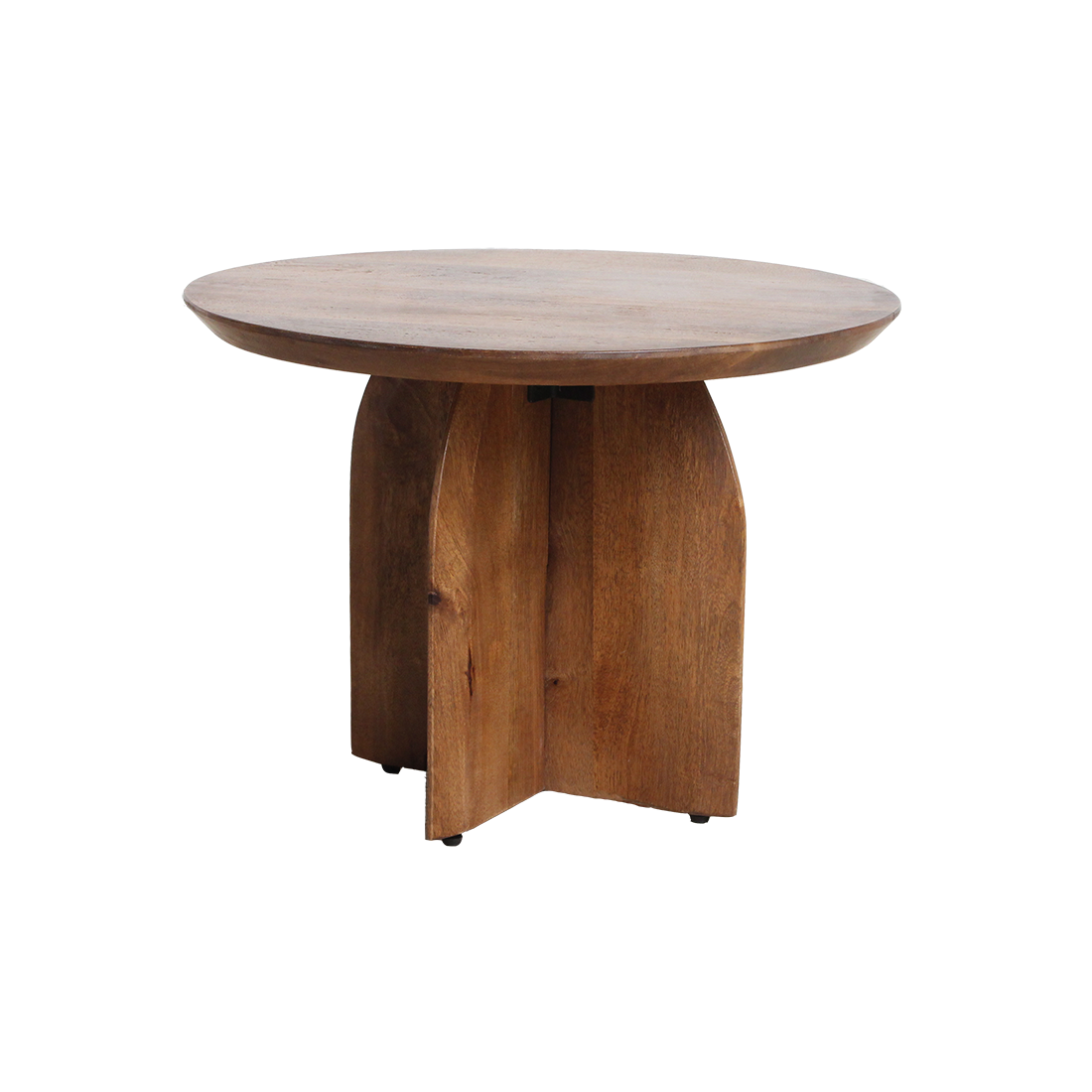 Bullnose mango wood side table cross Ø 55 cm