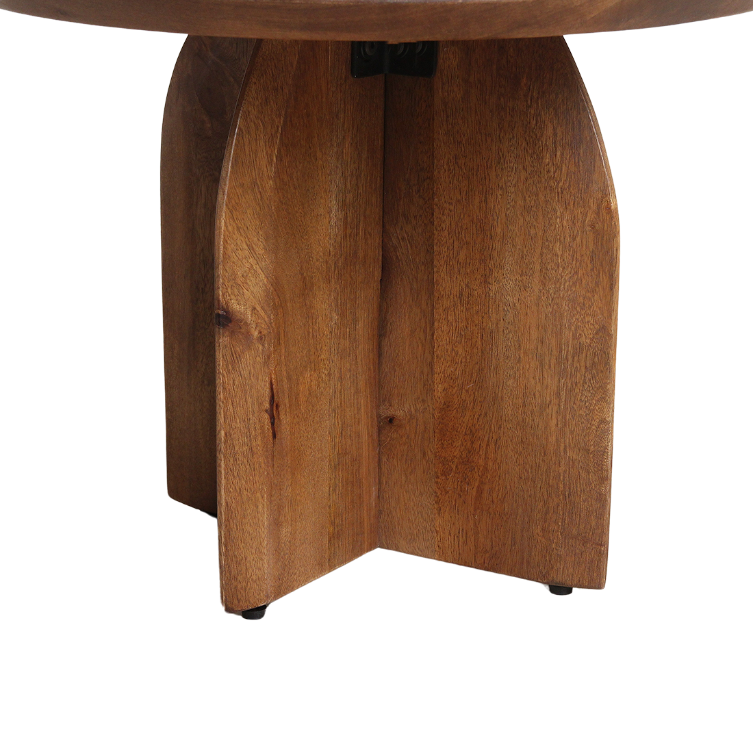 Bullnose mango wood side table cross Ø 55 cm