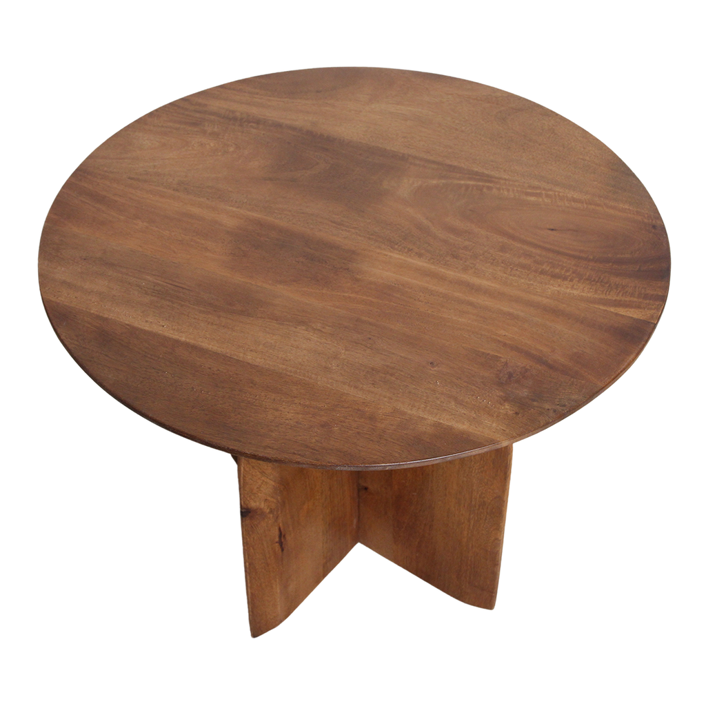 Bullnose mango wood side table cross Ø 55 cm
