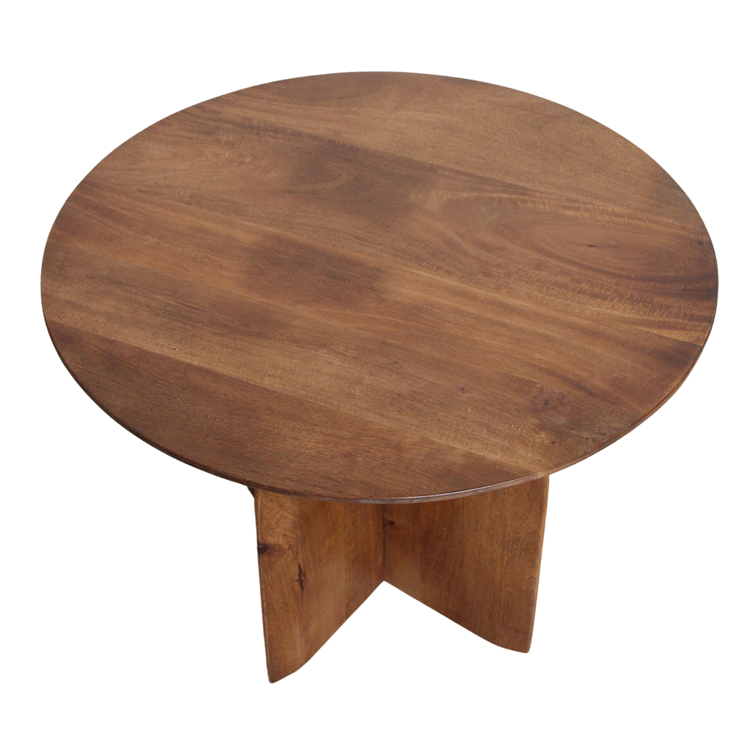 Bullnose mango wood side table cross Ø 55 cm