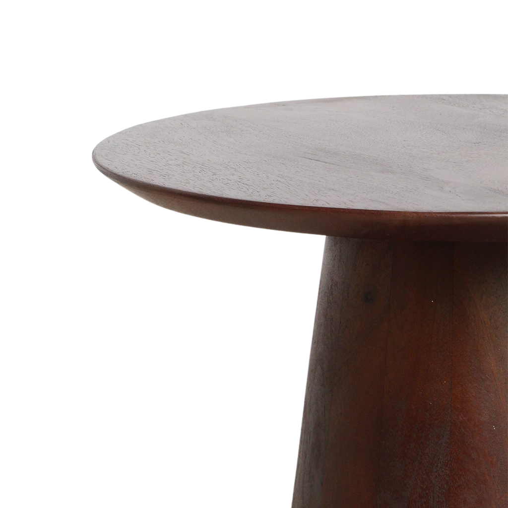 Bullnose mango wood side table cone Ø 50 cm