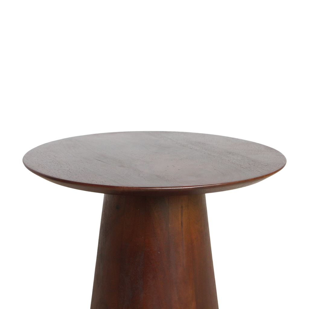 Bullnose mango wood side table cone Ø 50 cm