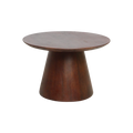 Bullnose mangohouten bijzettafel cone Ø 55 cm