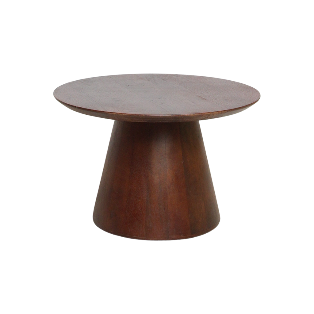 Bullnose Mango Wood Side Table Cone Ø 55 cm
