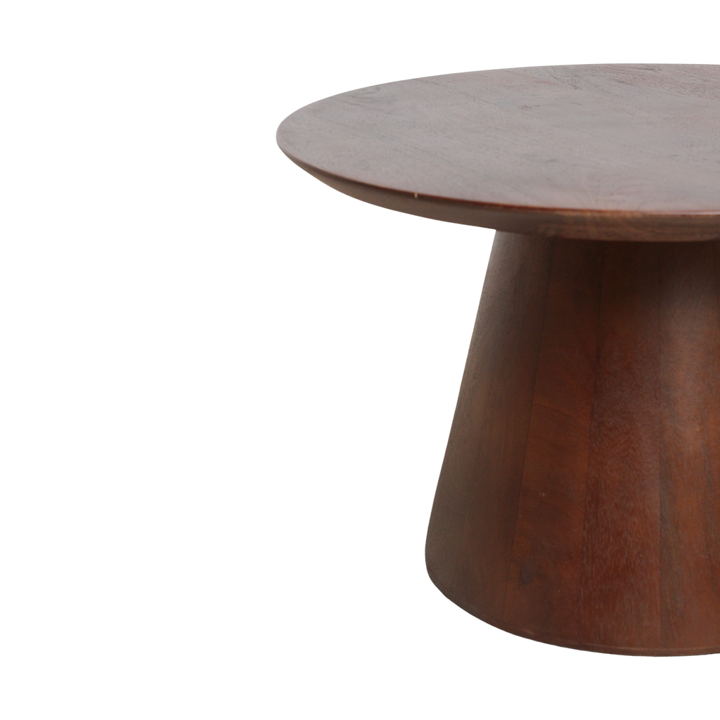 Bullnose Mango Wood Side Table Cone Ø 55 cm