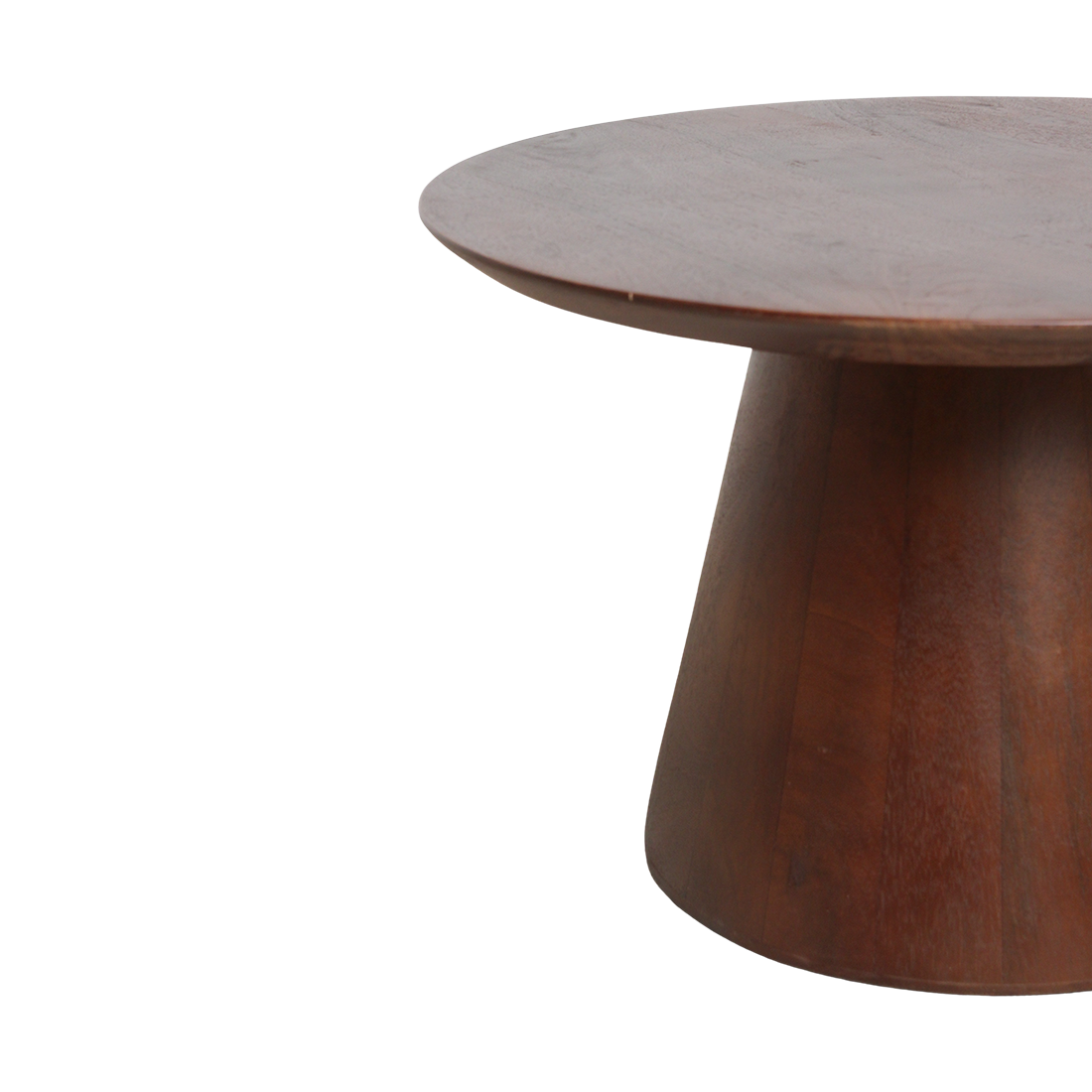 Bullnose Mango Wood Side Table Cone Ø 55 cm