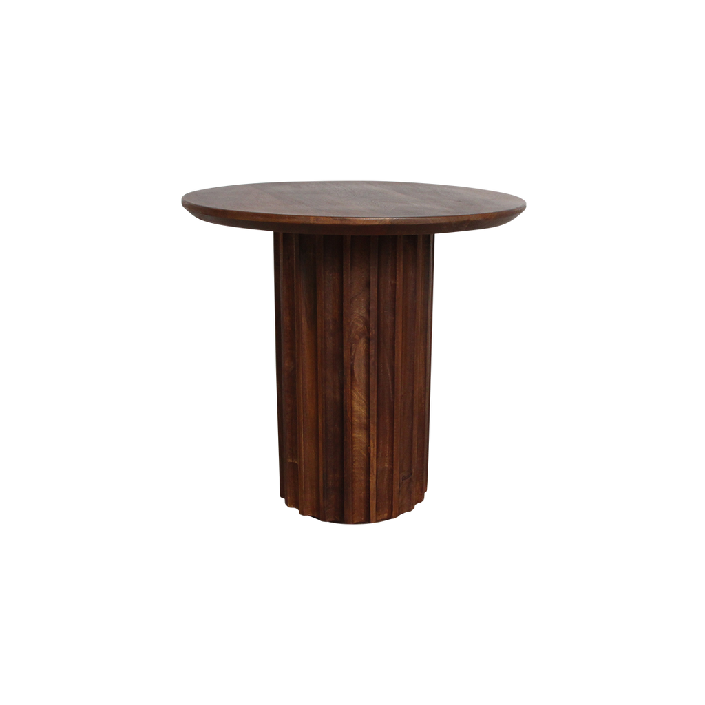Bullnose side table reversed brown Ø 50 cm