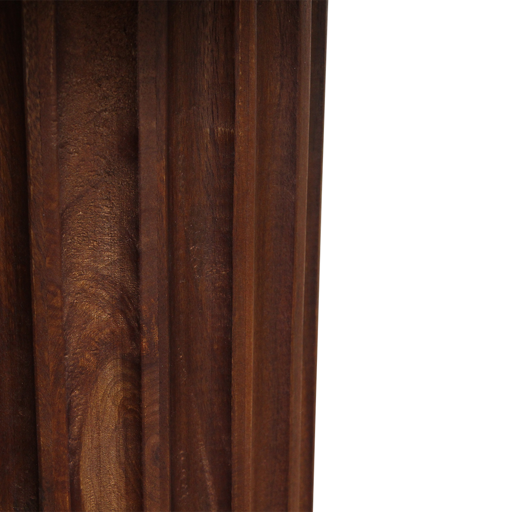 Bullnose side table reversed brown Ø 50 cm