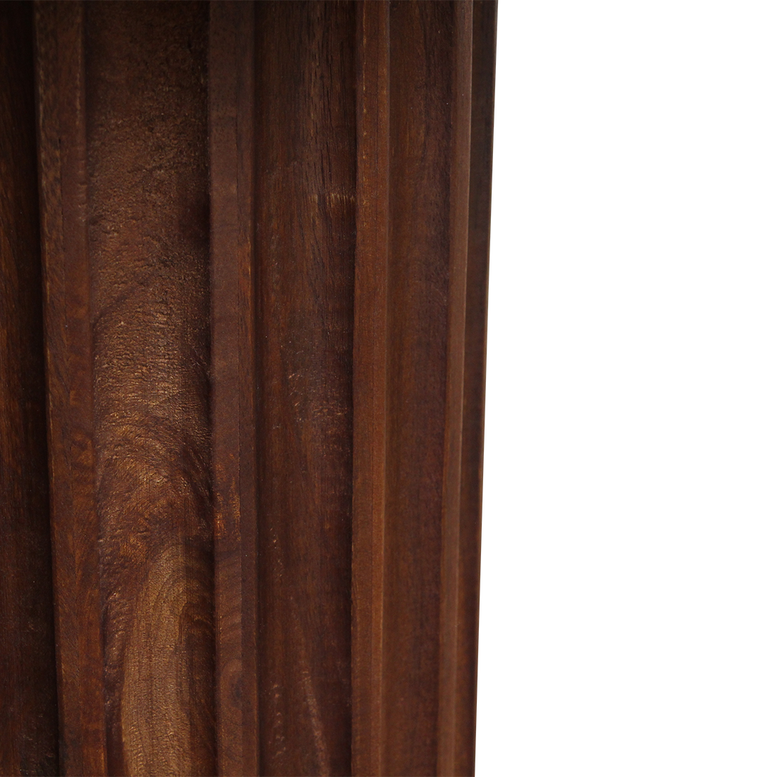 Bullnose side table reversed brown Ø 50 cm