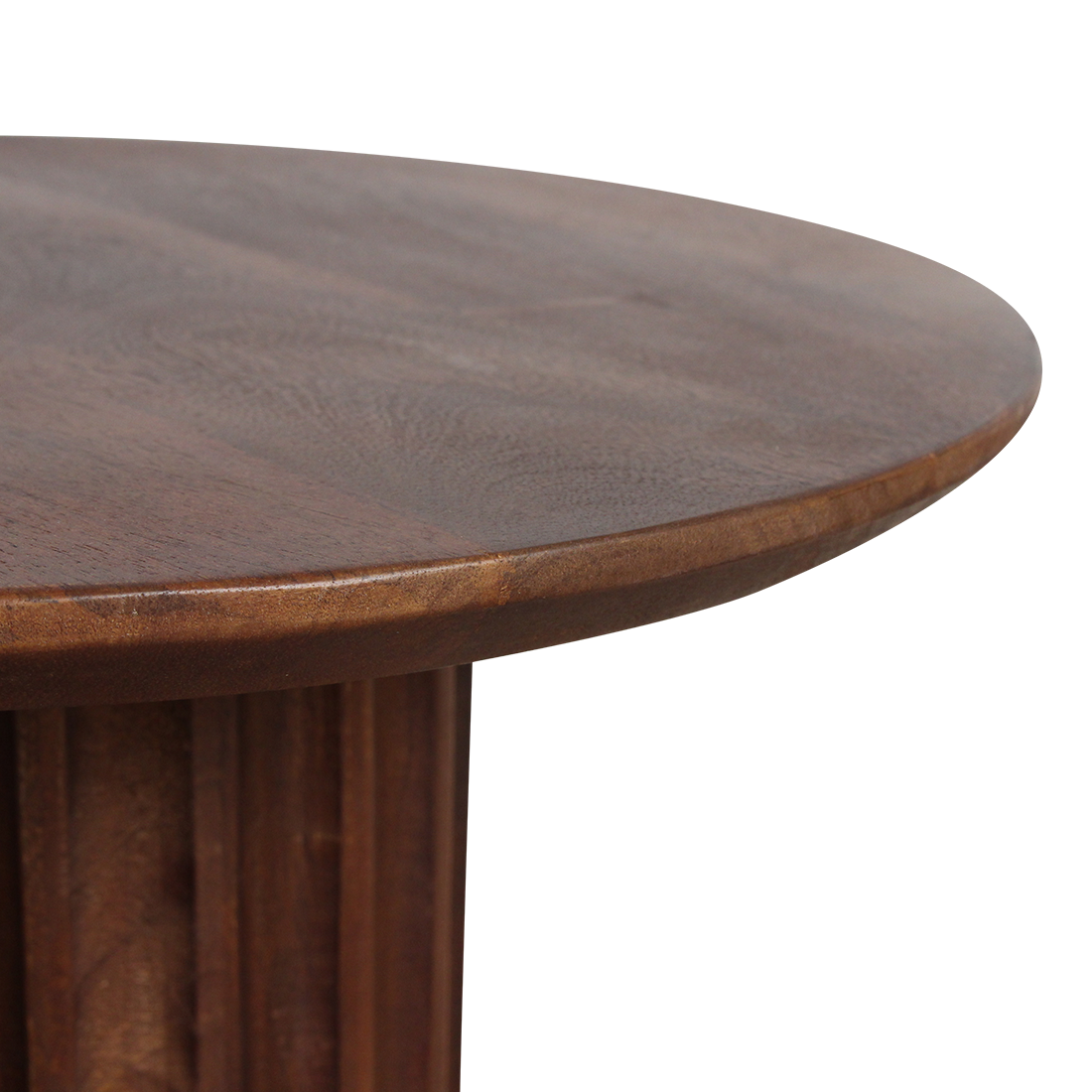 Bullnose side table reversed brown Ø 50 cm