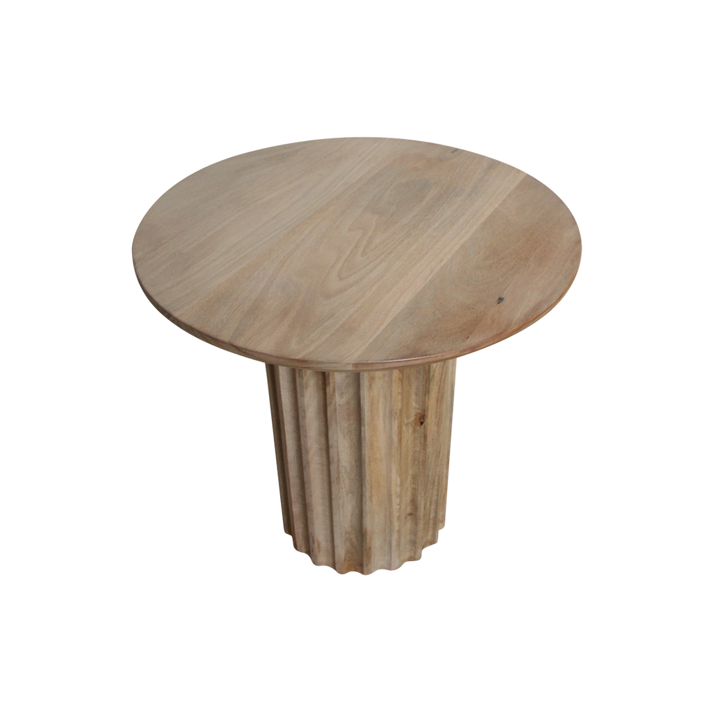 Bullnose bijzettafel reversed naturel Ø 50 cm