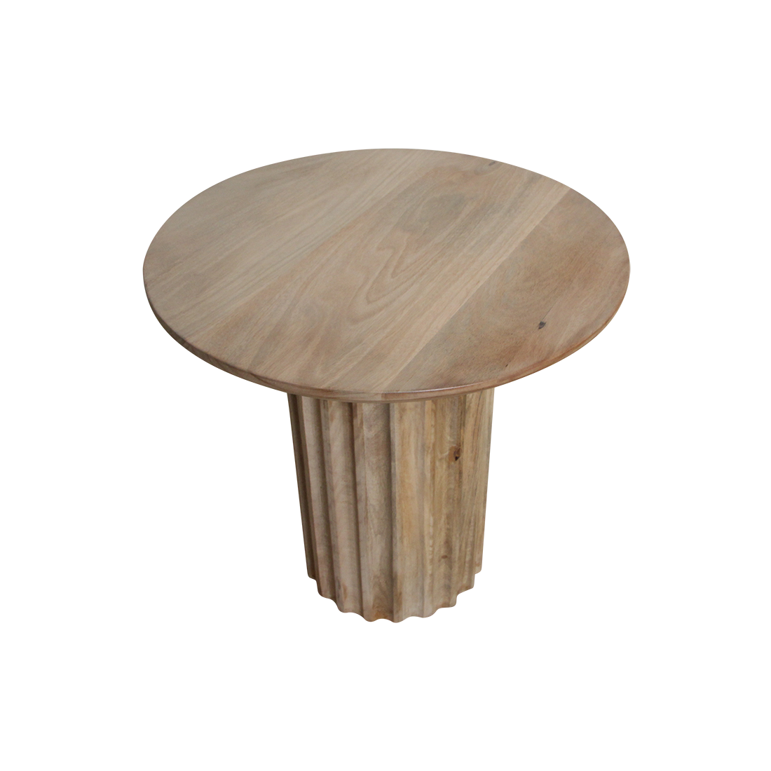 Bullnose bijzettafel reversed naturel Ø 50 cm
