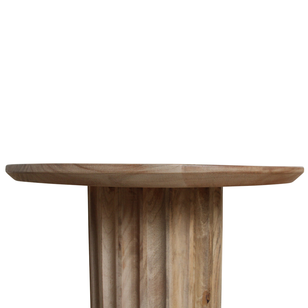 Bullnose bijzettafel reversed naturel Ø 50 cm