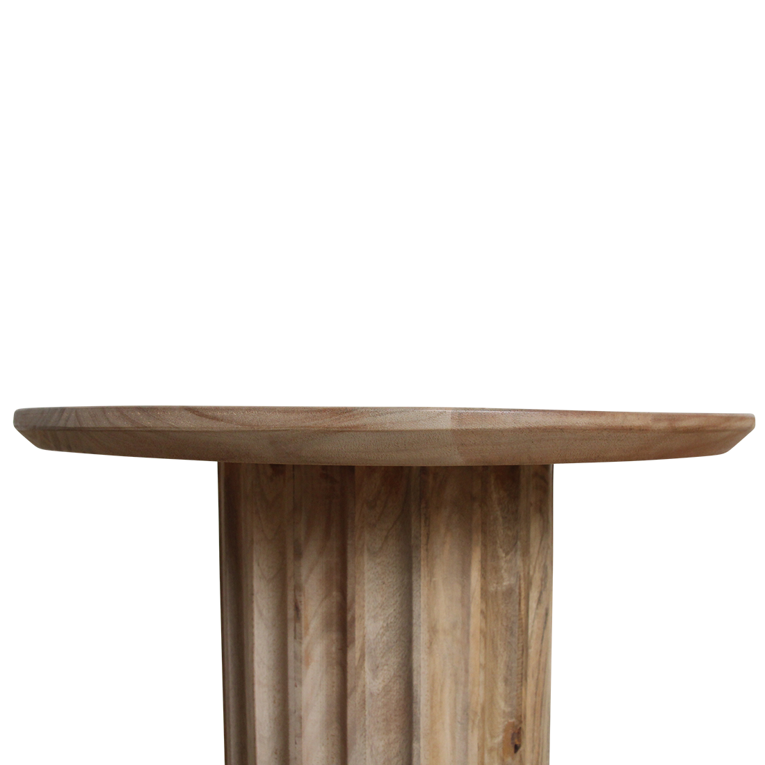 Bullnose bijzettafel reversed naturel Ø 50 cm