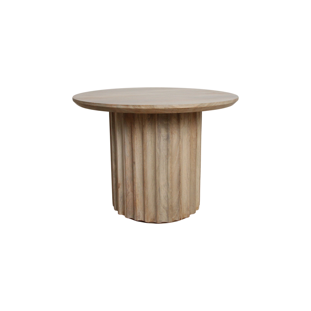 Bullnose bijzettafel reversed naturel Ø 55 cm