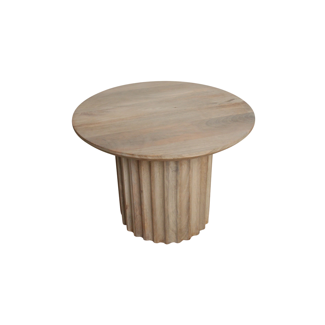 Bullnose bijzettafel reversed naturel Ø 55 cm