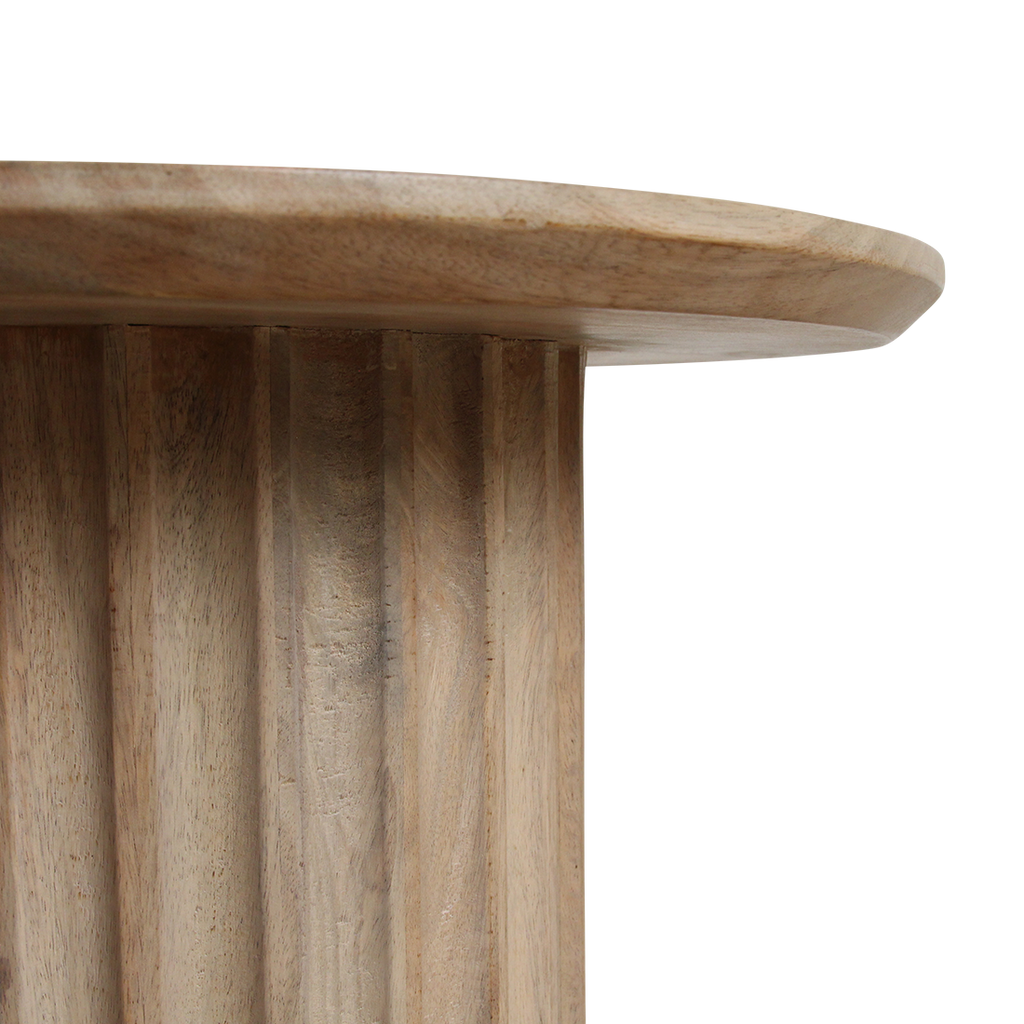 Bullnose bijzettafel reversed naturel Ø 55 cm