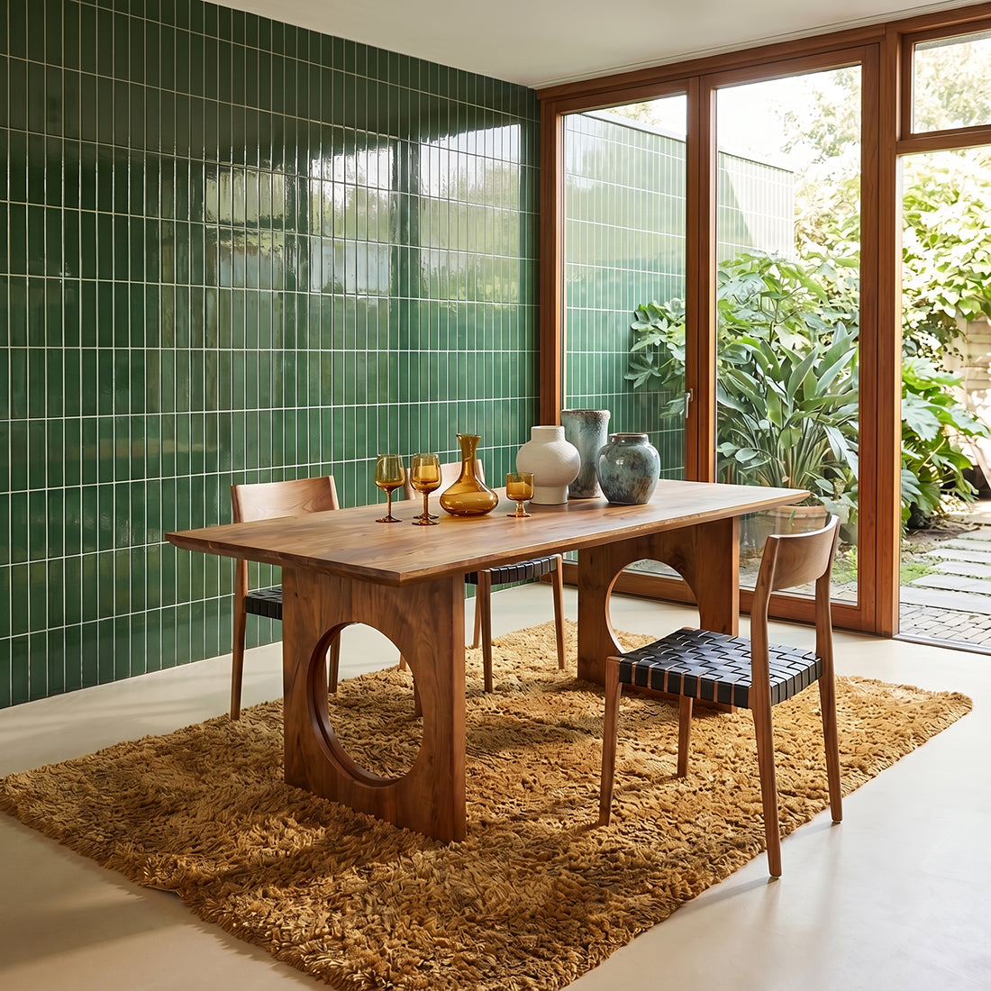 Bullnose Chamfered Loop mangohouten eettafel  - 180 cm