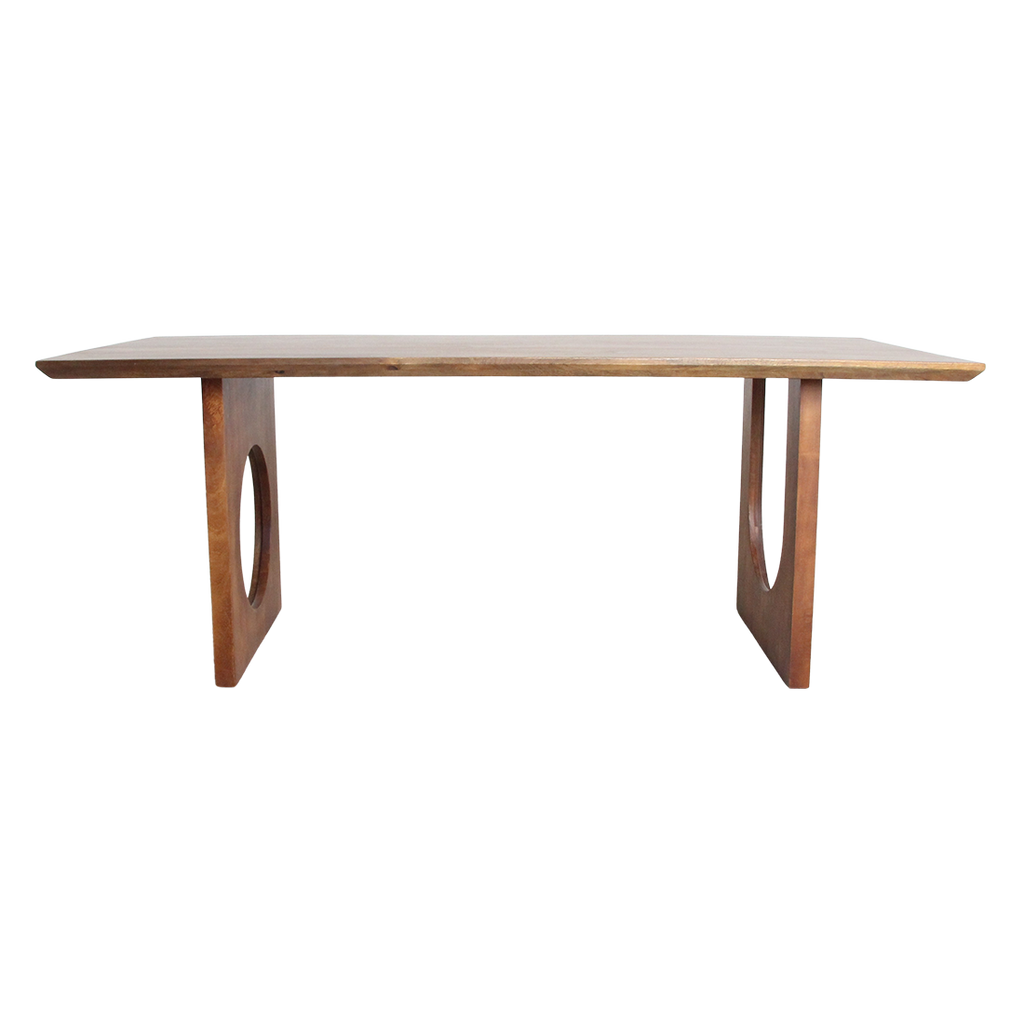 Bullnose Chamfered Mix Mango Wood Dining Table - 180 cm