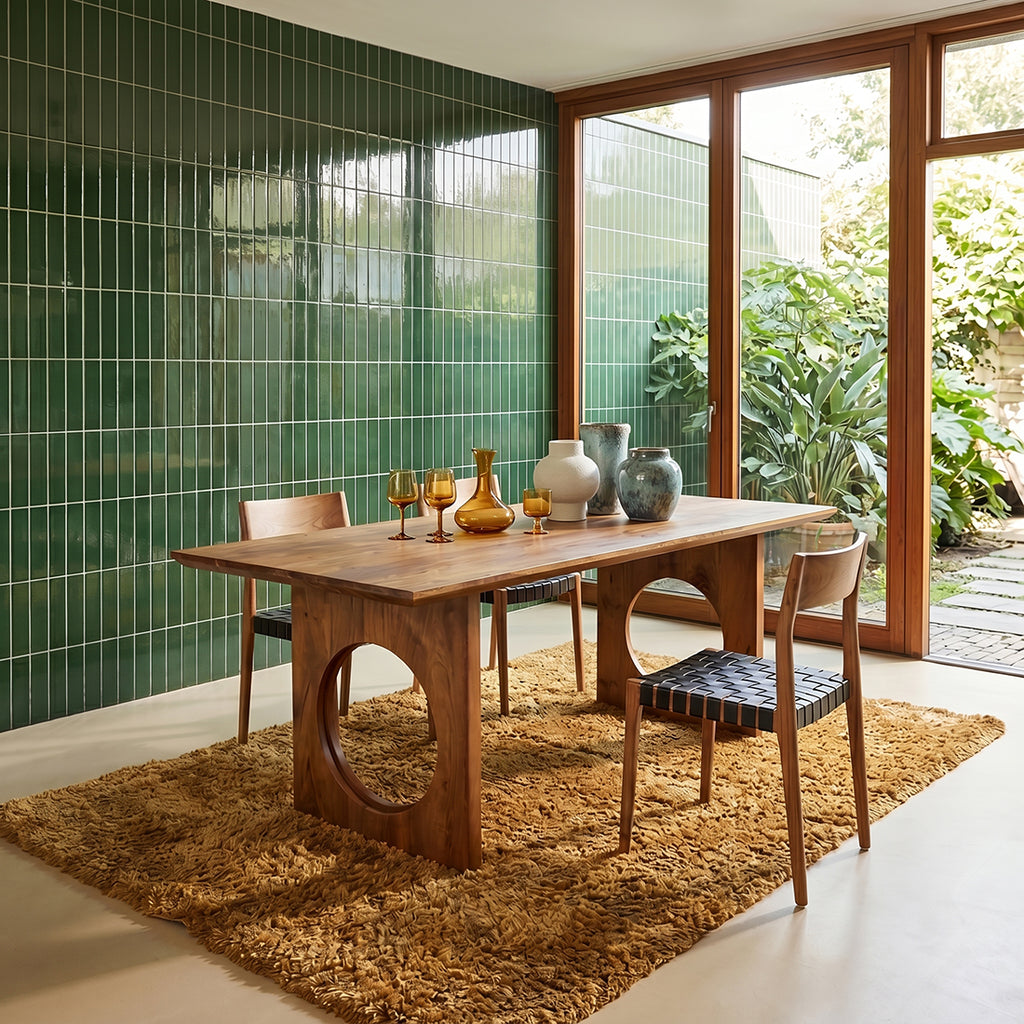 Bullnose Chamfered Loop mangohouten eettafel  - 200 cm