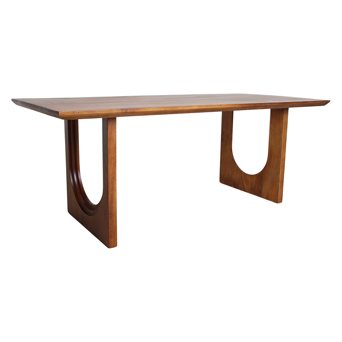 Bullnose Chamfered Arch mango wood dining table - 200 cm