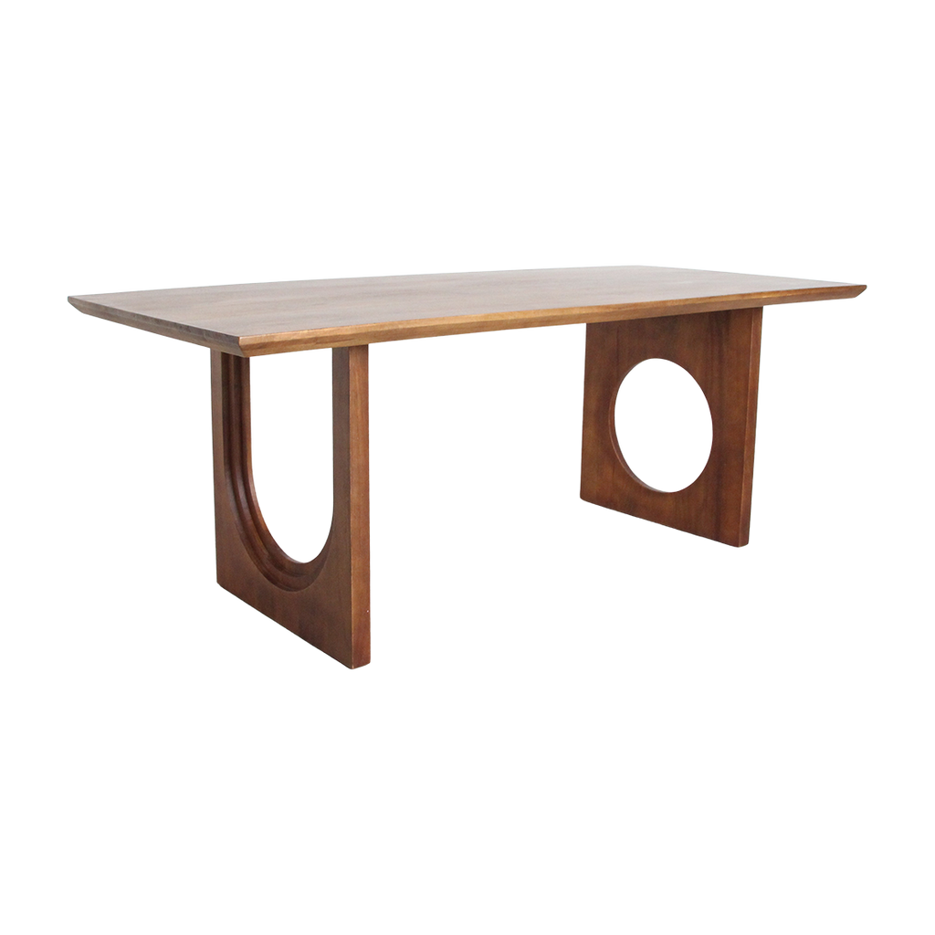 Bullnose Chamfered Mix Mango Wood Dining Table - 200 cm