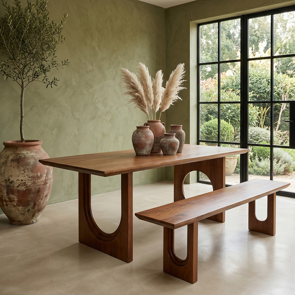 Bullnose Chamfered Mix Mango Wood Dining Table - 200 cm