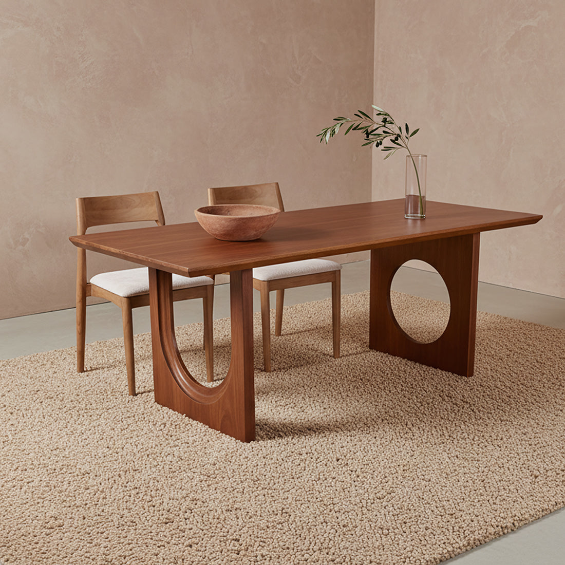 Bullnose Chamfered Mix mangohouten eettafel  - 200 cm