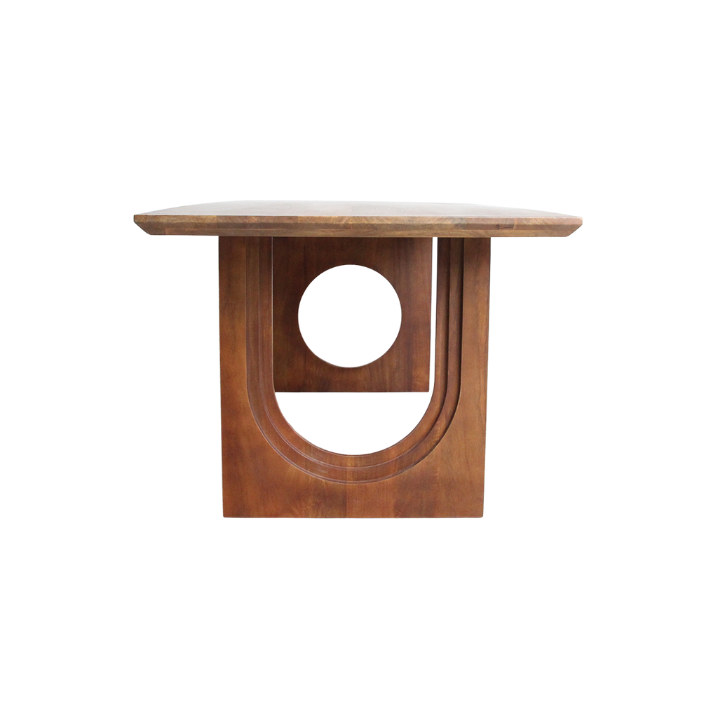 Bullnose Chamfered Mix Mango Wood Dining Table - 240 cm