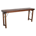 Foldable wall table brown - 165x40x76 cm
