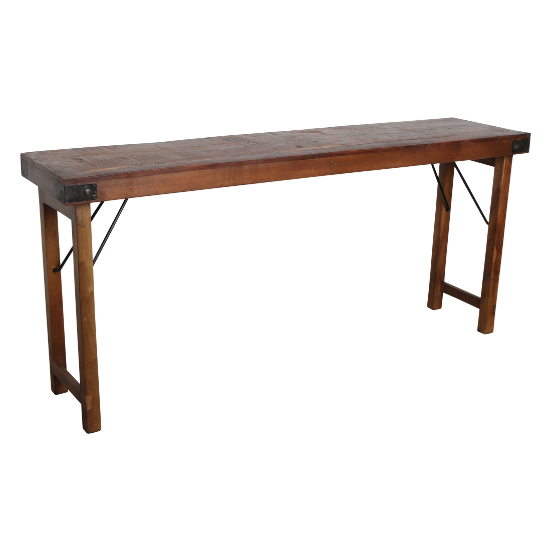 Foldable wall table brown - 165x40x76 cm