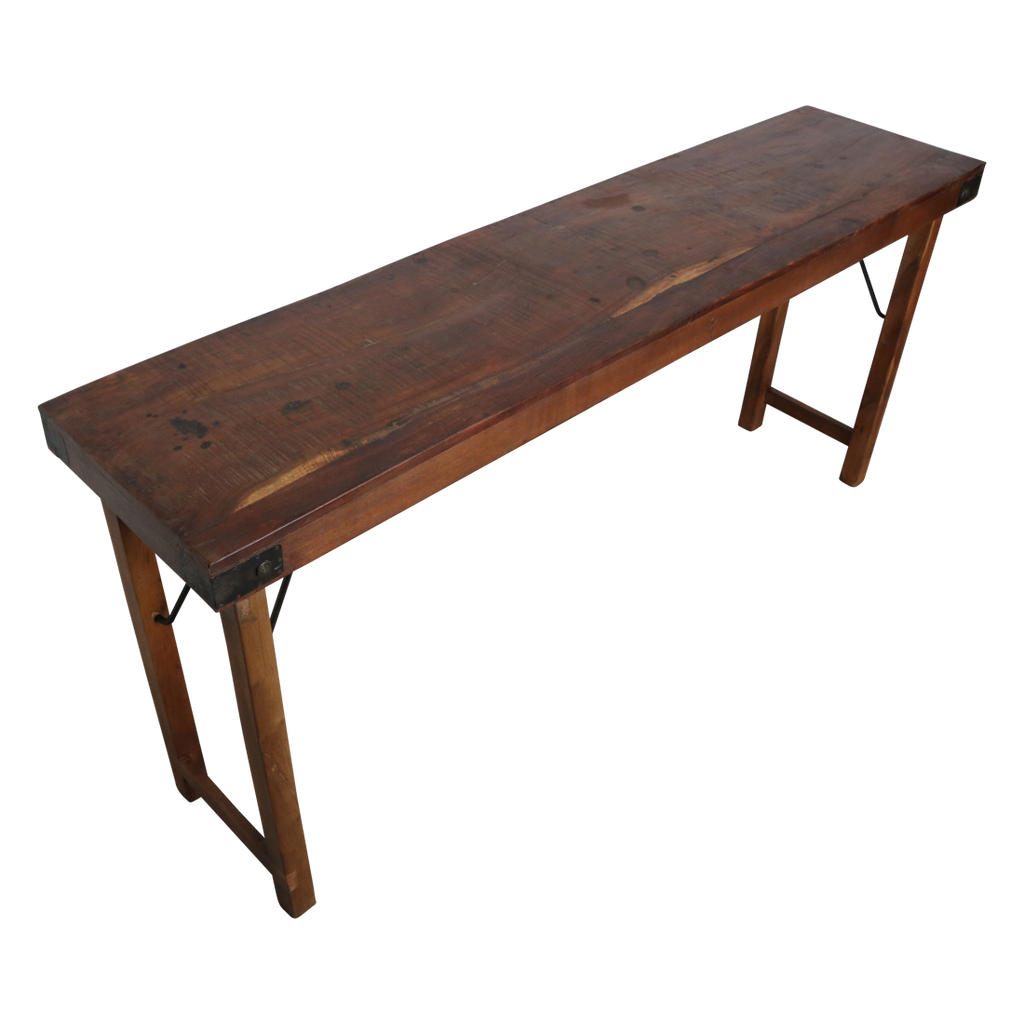 Foldable wall table brown - 165x40x76 cm