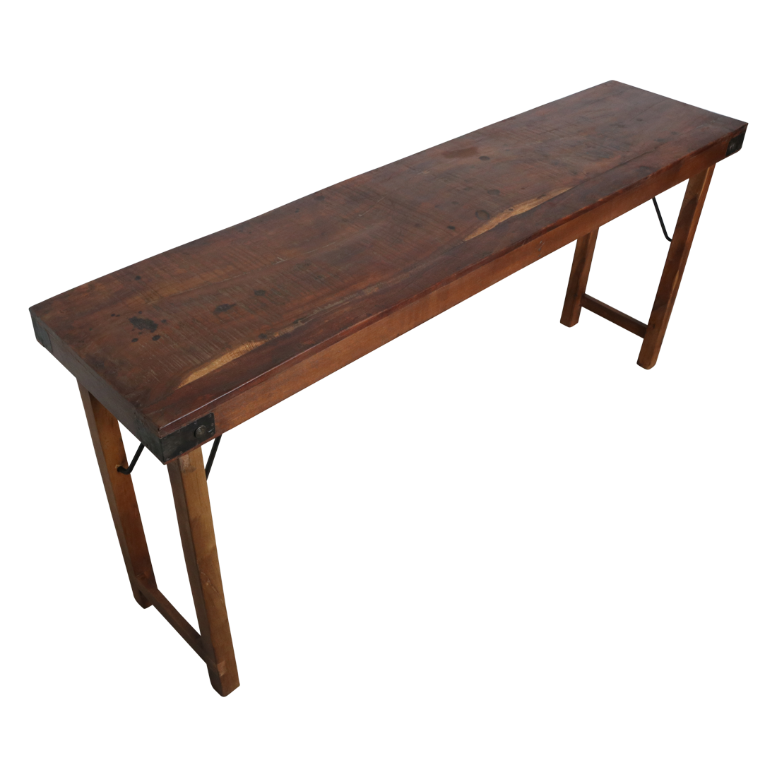 Foldable wall table brown - 165x40x76 cm